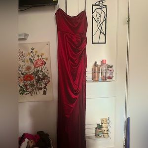 Tammy Formal Satin Strappy Back Dress